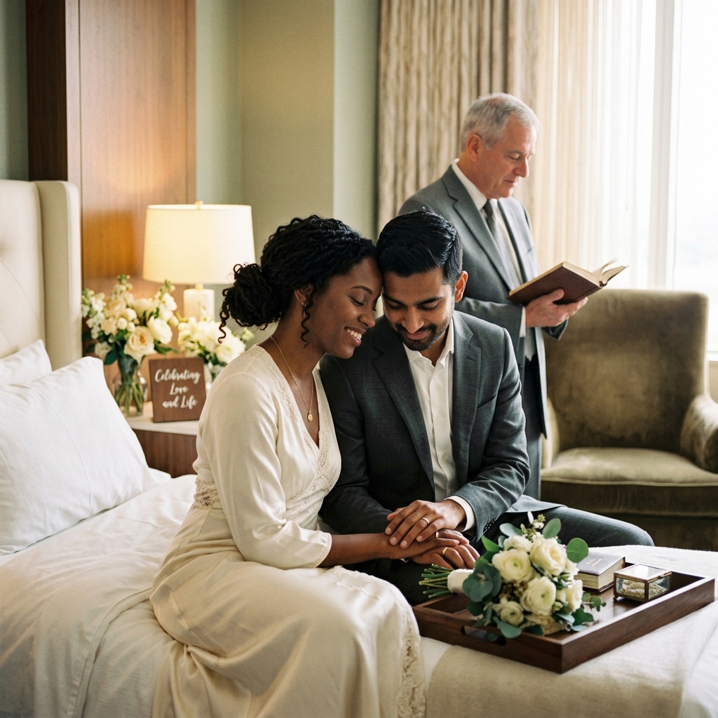 Touching bedside wedding ceremony