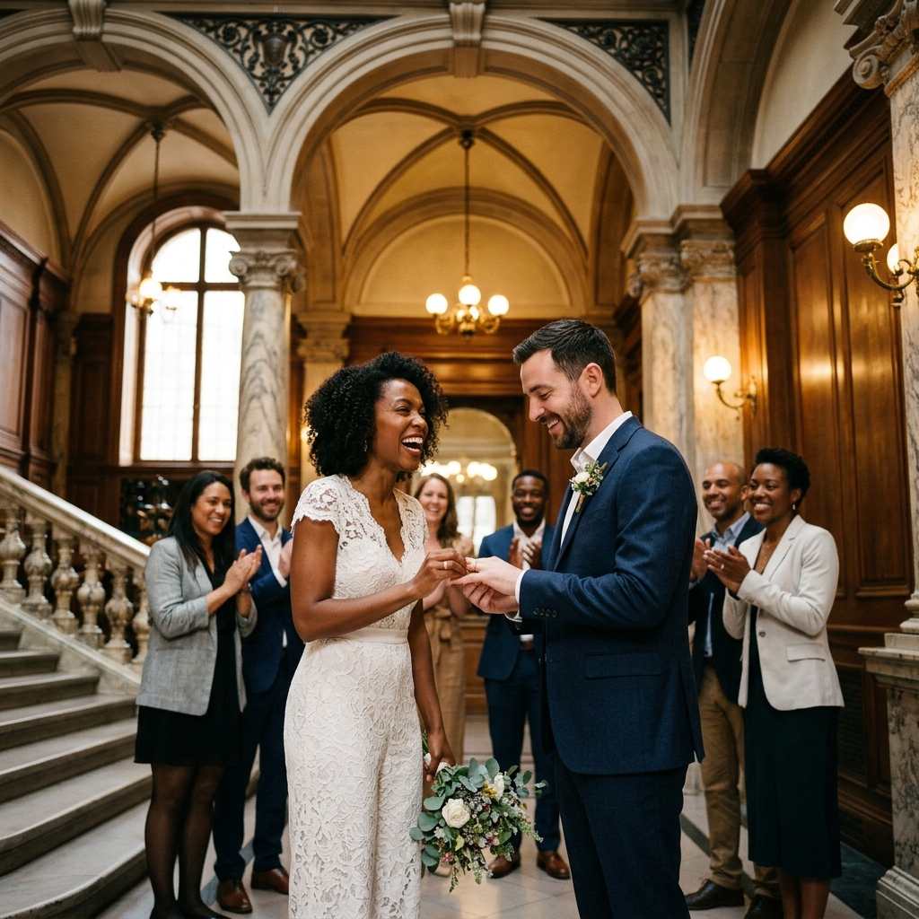 Joyful last minute intimate wedding